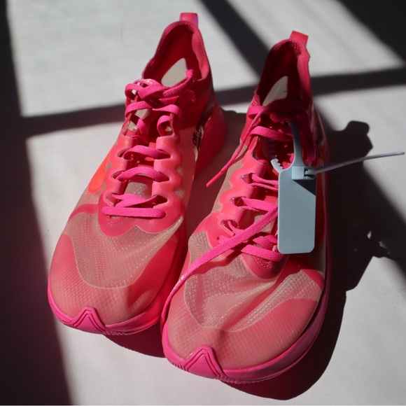 Off-White X Nike Zoom Fly “The 10” Athletic Pink Sneakers - Picture 3 of 8